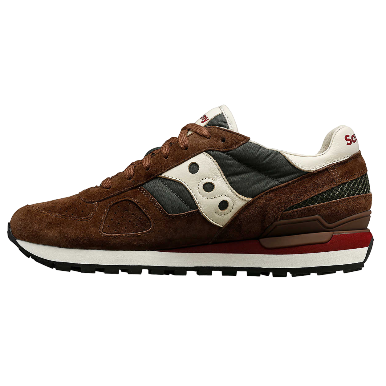 Saucony Original men&#39;s sneakers shoe Shadow S70780-3 brown green