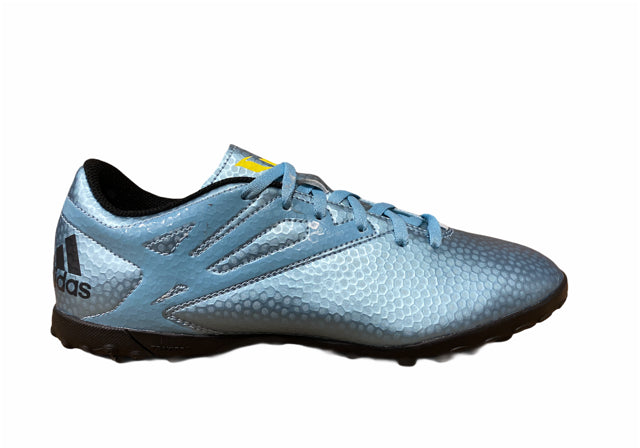 Scarpa da calcetto Adidas Messi 15.TF B32900 colore celeste vista laterale