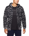 Adidas men's sweatshirt with hood and zip DN8628 black gray camo