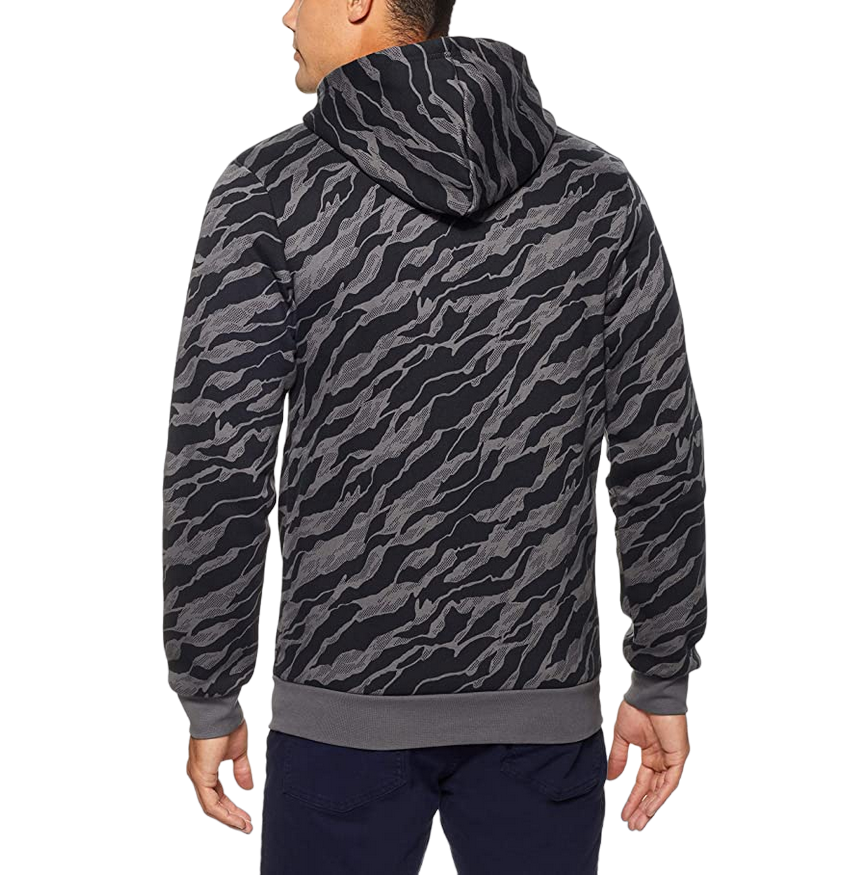 Adidas men&#39;s sweatshirt with hood and zip DN8628 black gray camo