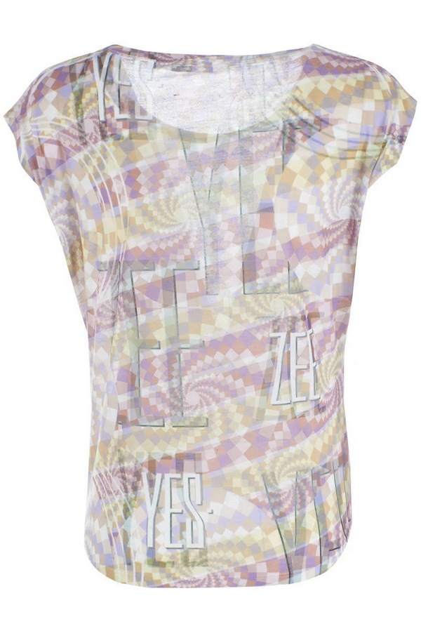 Yes Zee Sleeveless women&#39;s t-shirt T235-Y102-2001 patterned