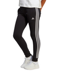 Adidas Women's sports trousers with 3-stripe cuff in light cotton IC8770 black-white