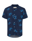 Blend Patterned short sleeve men's shirt Short Sleeved Shirt 20715452 194024 dress blue