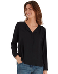 b.young Women's shirt with V-neck Bymmjoella Tunic Shirt 20812925 200451 black