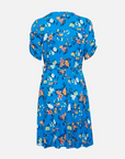b.young women's patterned dress with V-neck Short Slip Dress 20811399 201819 ibiza blue mix