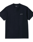 Carhartt Men's short sleeve t-shirt S/S Script Embroidery I030435 1FN atom blue-white