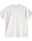 Carhartt maglietta manica corta da uomo Script Embroidery I030435 00A bianco