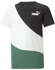 Puma Boys' Short Sleeve T-Shirt Power Cat Tee B 674231-37 vine