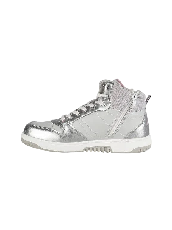 Lotto High girls&#39; sneakers with Zip Rocket AMF Metal 218173 9F2 mushroom gray-white-silver