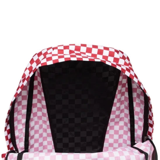 Vans Backpack for school and leisure Old Skool Check VN0A5KHRO841 chili pepper-white