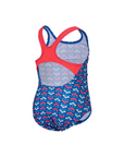 Arena Frienda girl's one-piece swimsuit with Star print 006302800 fluo red-multi
