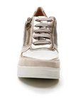 Stonefly women's casual sneakers shoe Cream 40 218969 007 beige gold