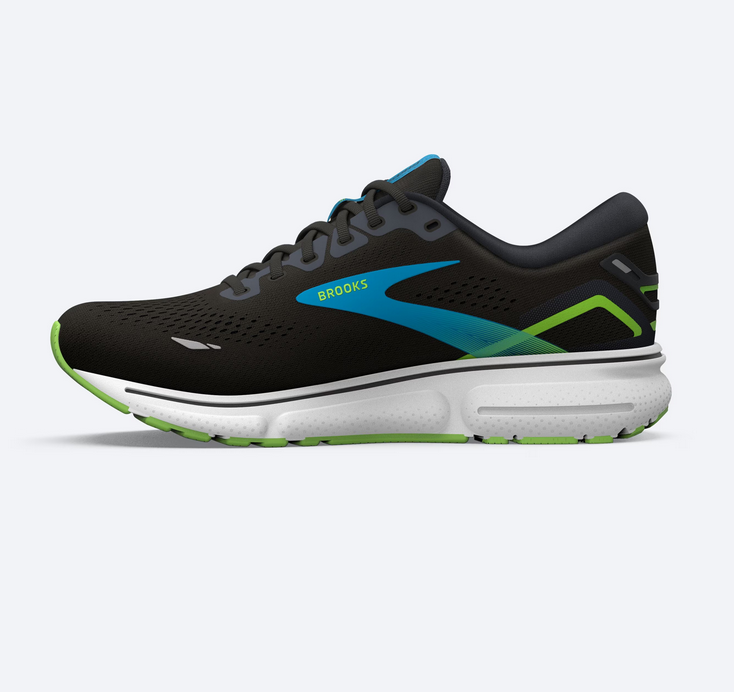 Brooks men&#39;s running shoe Ghost 15 1103931D006 black-ocean blue-green