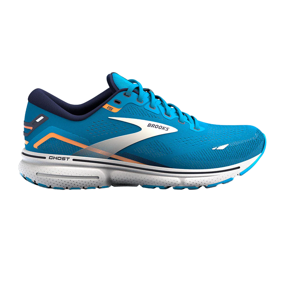 Brooks men&#39;s running shoe Ghost 15 1103931D480 light blue-orange