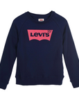 Levi's Kids Felpa girocollo da bambino/a con logo Batwing 3E6660 4E6660-B9G blu