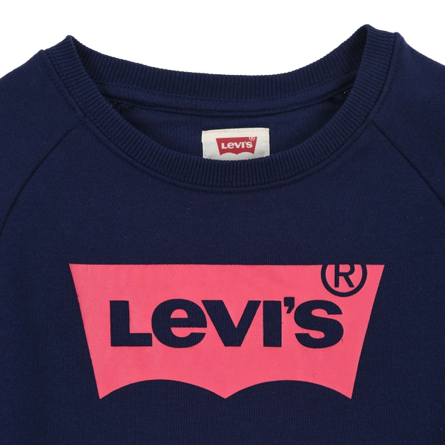 Levi&#39;s Kids Felpa girocollo da bambino/a con logo Batwing 3E6660 4E6660-B9G blu