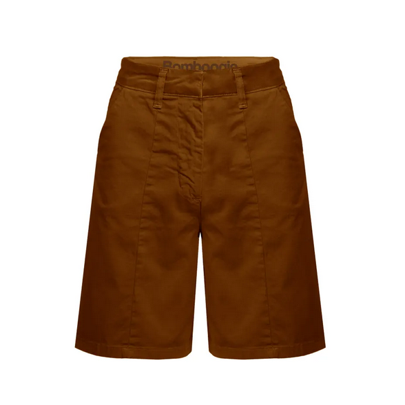 Bomboogie women&#39;s Bermuda shorts in light cotton Twill BW7854TGME 108 whiskey