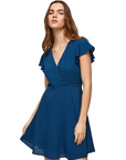 Pepe Jeans Women's dress with crossed neckline Patrizia PL953269 588 ocean blue 