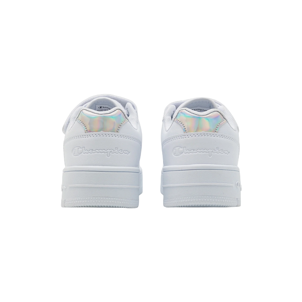 Champion scarpa sneakers con zeppa da bambina Rebound Platform Metal Glitter S32753 WW001 bianco