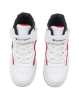 Champion scarpa sneakers alta da bambino Rebound Alter Mid S32724 WW012 bianco-nero-rosso