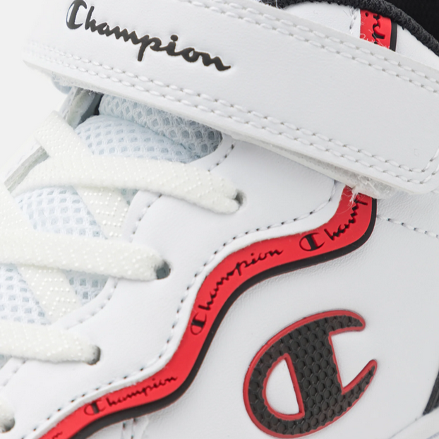 Champion Rebound Alter Mid children&#39;s high sneaker shoe S32724 WW012 white-black-red