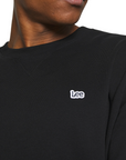 Lee Men's Crewneck Sweatshirt Plain Crew Sweatshrt L81ITJ01 black