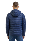 Lee light down jacket with hood for men Puffer 112342992 blue