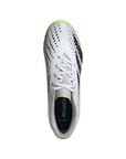 Adidas synthetic grass soccer shoe for boys Predato Accuracy.4 TF IE9444 white-black