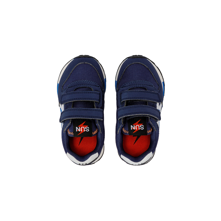 Sun68 scarpa sneakers da bambino con strappo Niki Solid Z43321B 07 blu
