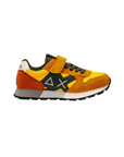 Sun68 scarpa sneakers da ragazzo con laccio elastico e velcro Jaki Solid Z43313K 23 giallo
