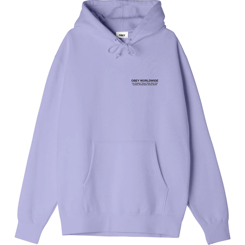 Obey Men&#39;s Hoodie City of the World 112843572 lavender