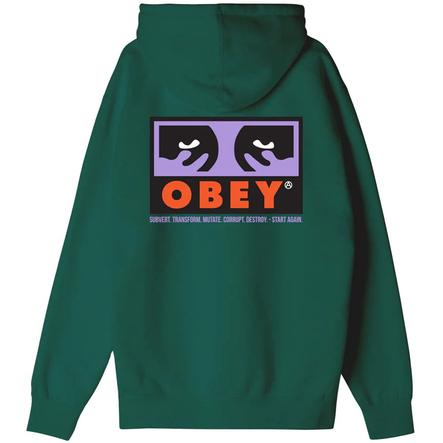 Obey Men&#39;s Hoodie Subvert 112843576 Green