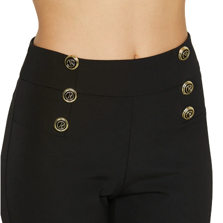 Relish casual trousers NORY_B high waist crop with buttons RDA2307036004 1199 black