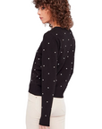 Gaudì Women's long-sleeved shirt with rhinestones 321BD53016 2001 black