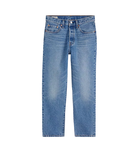 Levi&#39;s pantalone corto jeans da donna  501 cropped 362000236 blu medio