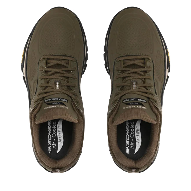 Skechers Relaxed Fit: Arch Fit Road Walker – Recon 237333/OLBK Verde-Nero - alto