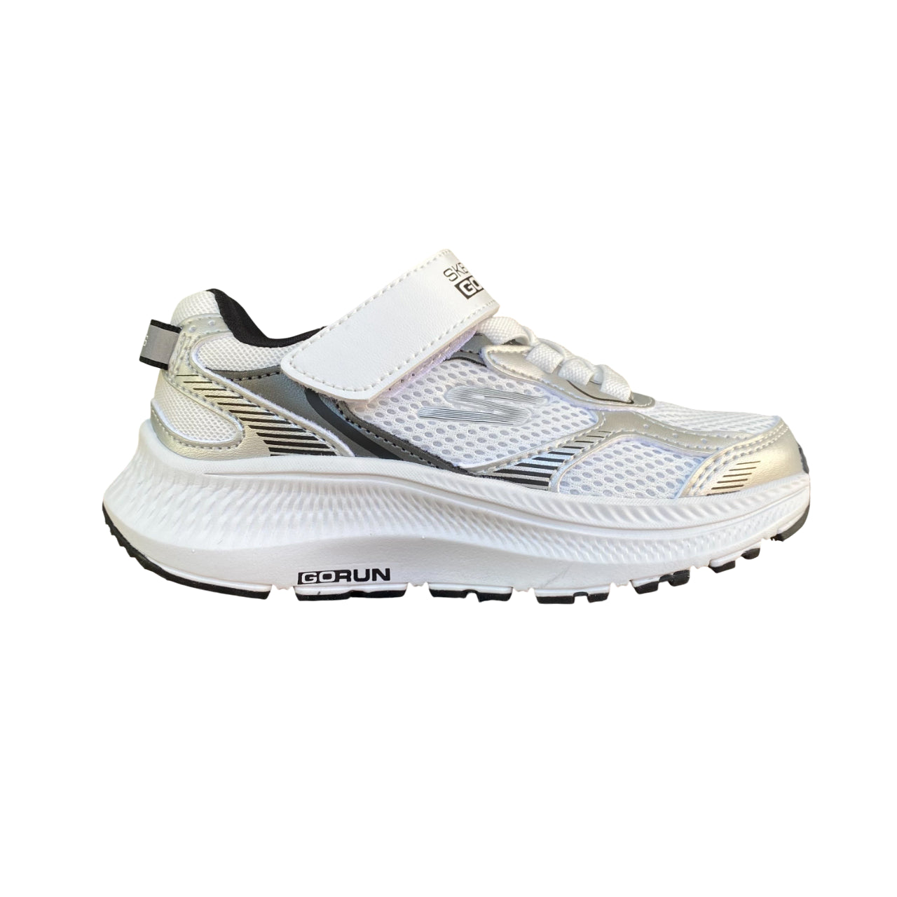 Skechers Scarpa da corsa Bambino GO RUN Consistent 2.0 Team-Pacer (405039L/SLW) Bianco-Argento