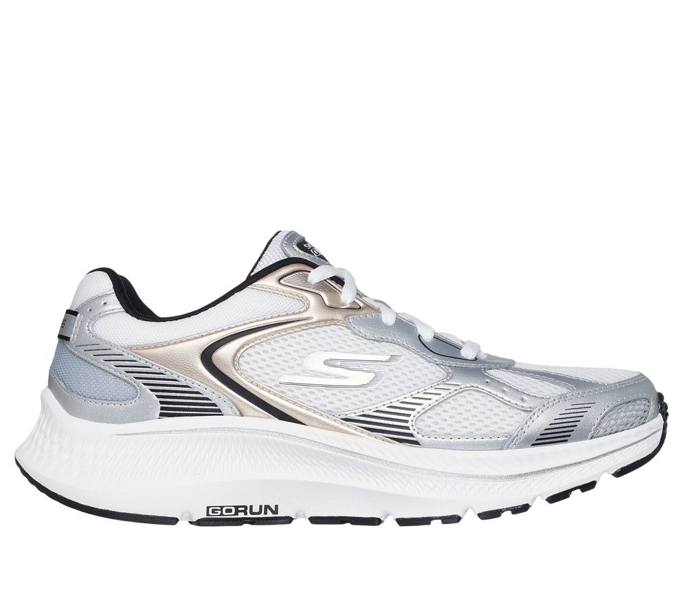 Skechers Scarpe Running Donna GO RUN Consistent 2.0 Volt 128633/WSBK Bianco - LATERALE ESTERNO