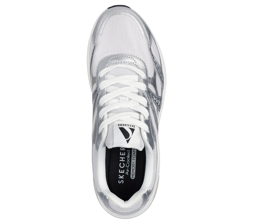 Skechers Sneakers Uomo Shadow Stellar 90 183216/SIL Argento - VISTA DALL&#39;ALTO