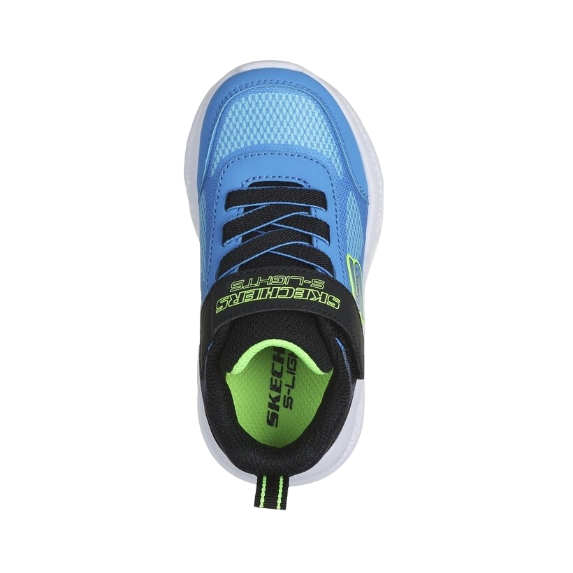 Skechers scarpa da ginnastica da bambino con luci Meteor Lights Krendox 401495N/BKBL nero-blu