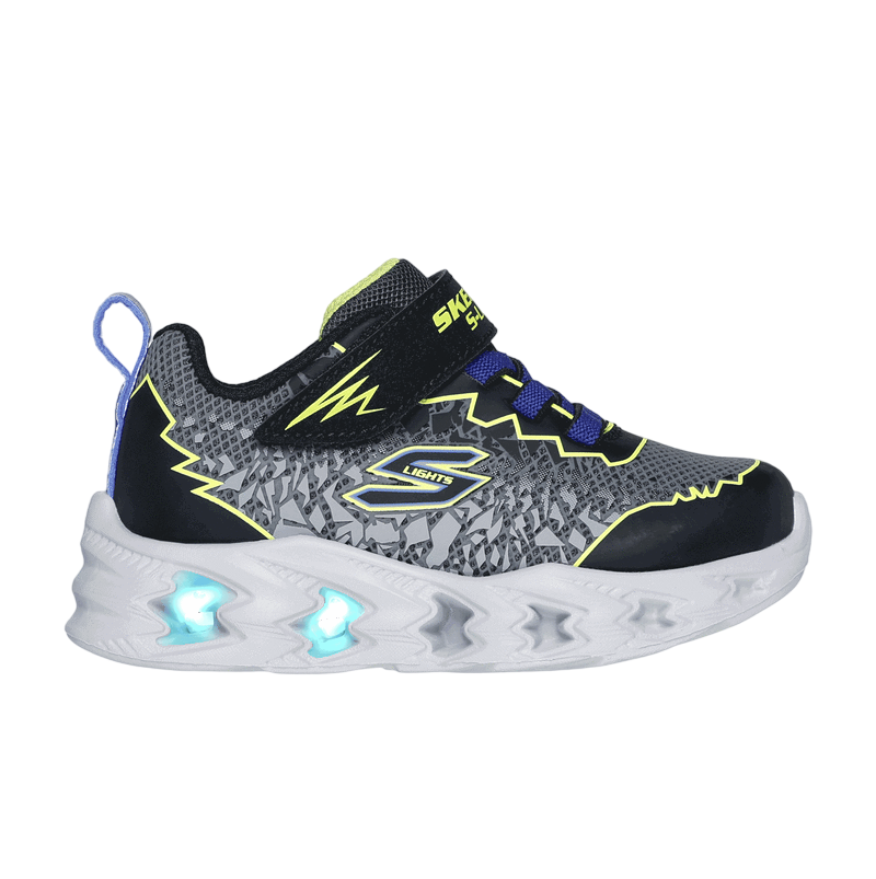 Skechers scarpa da ginnastica da bambino con luci S Lights Vortex 2.0 Zorento 400603N/BKYL nero-giallo