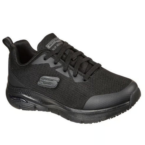 Skechers scarpa donna antinfortunistica da lavoro Arch Fit SR 108019EC/BLK nero particolare S del logo