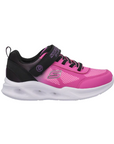 Skechers scarpa da ginnastica con le luci da bambina Sola Glow Ombre Deluxe 303714L/BKHP nero-rosa