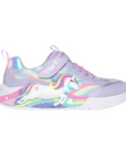 Skechers scarpa da ginnastica con le luci da bambina Unicorn Chaser 302298L/LVMT lavanda