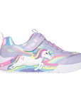 Skechers scarpa da ginnastica da bambina con le luci Unicorn Chaser 302298N/LVMT lavanda