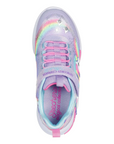 Skechers scarpa da ginnastica da bambina con le luci Unicorn Chaser 302298N/LVMT lavanda