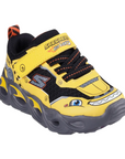 Skechers scarpa da ginnastica da bambino con le luci Thermo Flash Truck Trooper 402307N/YLBK giallo-nero