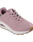 Skechers scarpa sneakers da donna Uno Shimmer Away 155196/ROS rosa