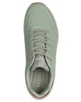 Skechers scarpa sneakers da donna Uno Shimmer Away 155196/SAGE salvia