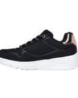 Skechers scarpa sneakers da ragazza Uno Lite Metallic Mode 310384L/BLK nero